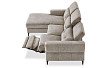 Диван-реклайнер Adeline угловой (левый), серо-бежевый