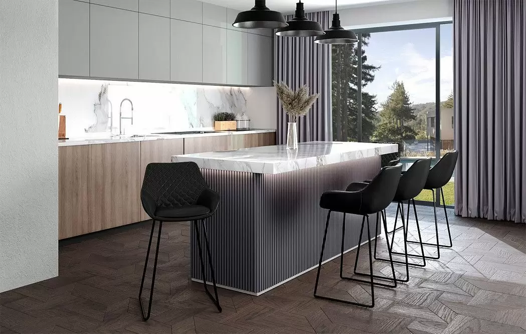 Стул полубарный Daniel (66), темно-серый - фото 2