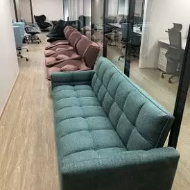 Диван-кровать Madrid, желтый/золотые ножки