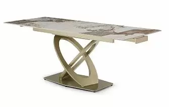 Стол раскладной Luisa 140-200, светлая керамика/шампань