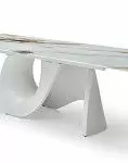 Стол раскладной Julia 180-260, стекло 3D/белый