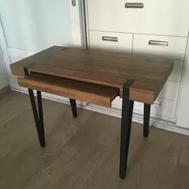 Стол письменный Project, орех/черный