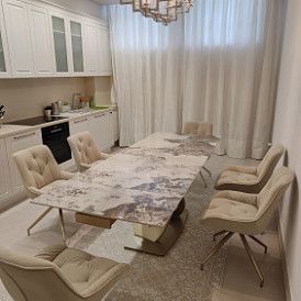 Стол раскладной Victoria Bvlgari White 160-240, керамика