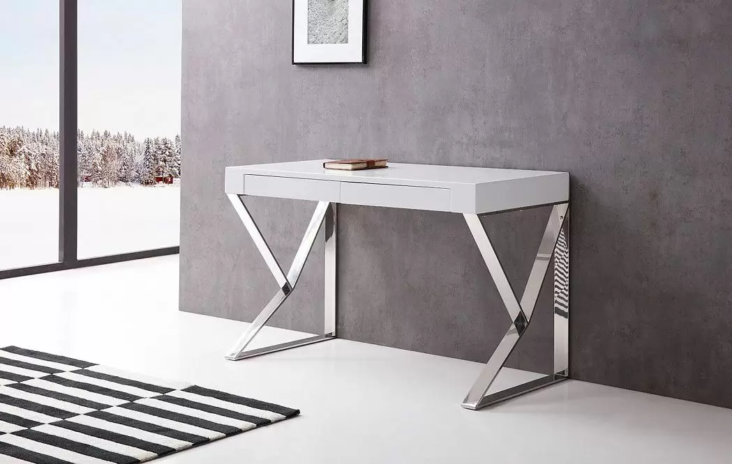 Стол письменный Edgar (2 ящика), белый