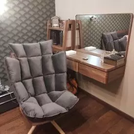 Оттоманка в стиле Husk, серый
