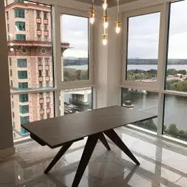 Стол Valencia + 4 бежевых стула Berta