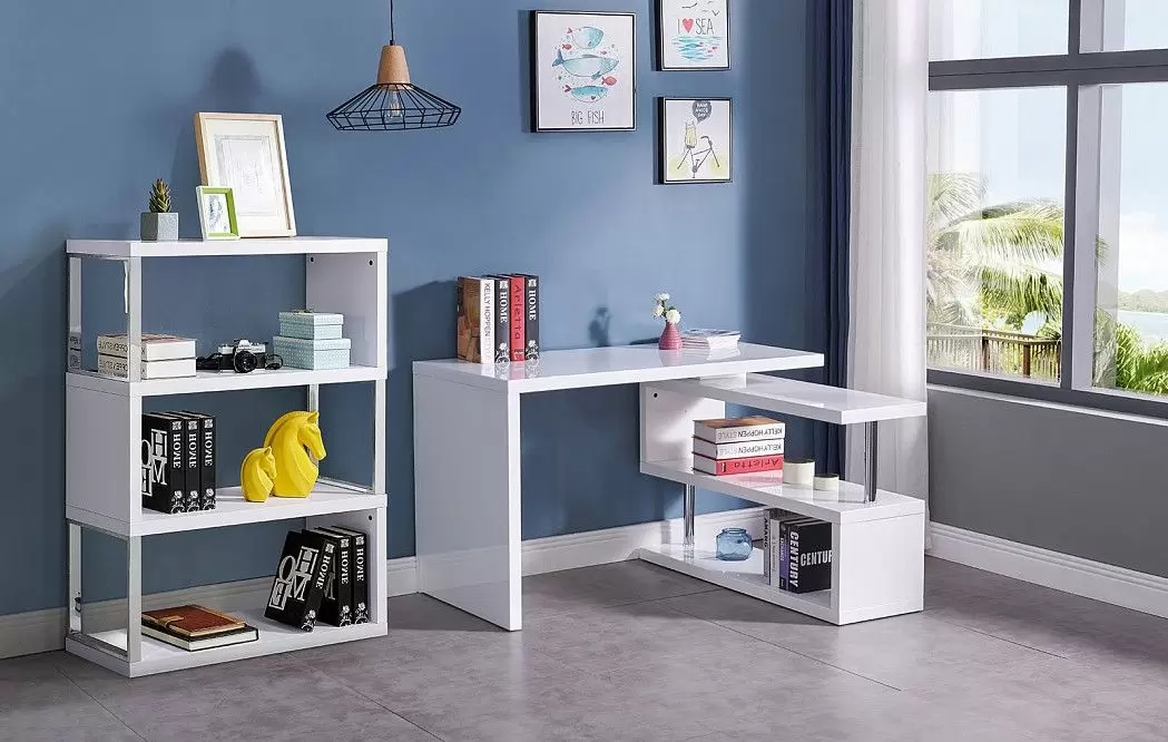 Стеллаж Leiden, белый/хром - фото 5