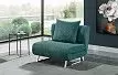 Кресло-кровать Rosy, темно-бирюзовый/хром