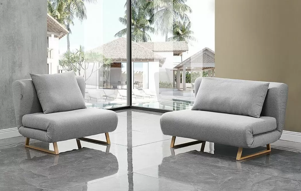 Диван-кровать Rosy 2-х местный, серый/без принта - фото 3