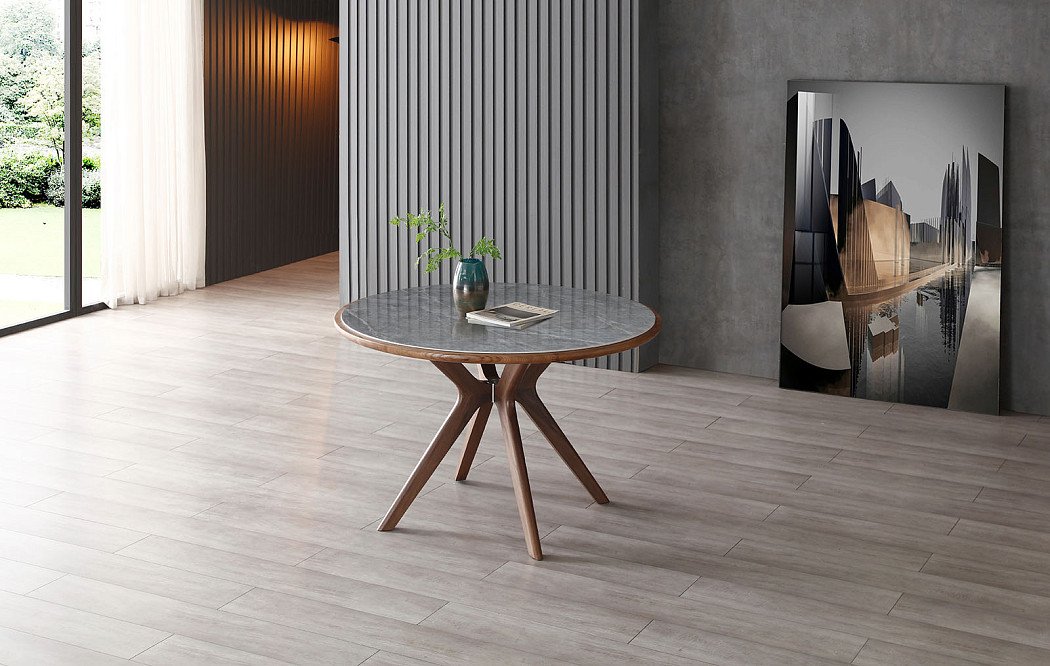 Стол Tango 120, серая керамика/орех - фото 3