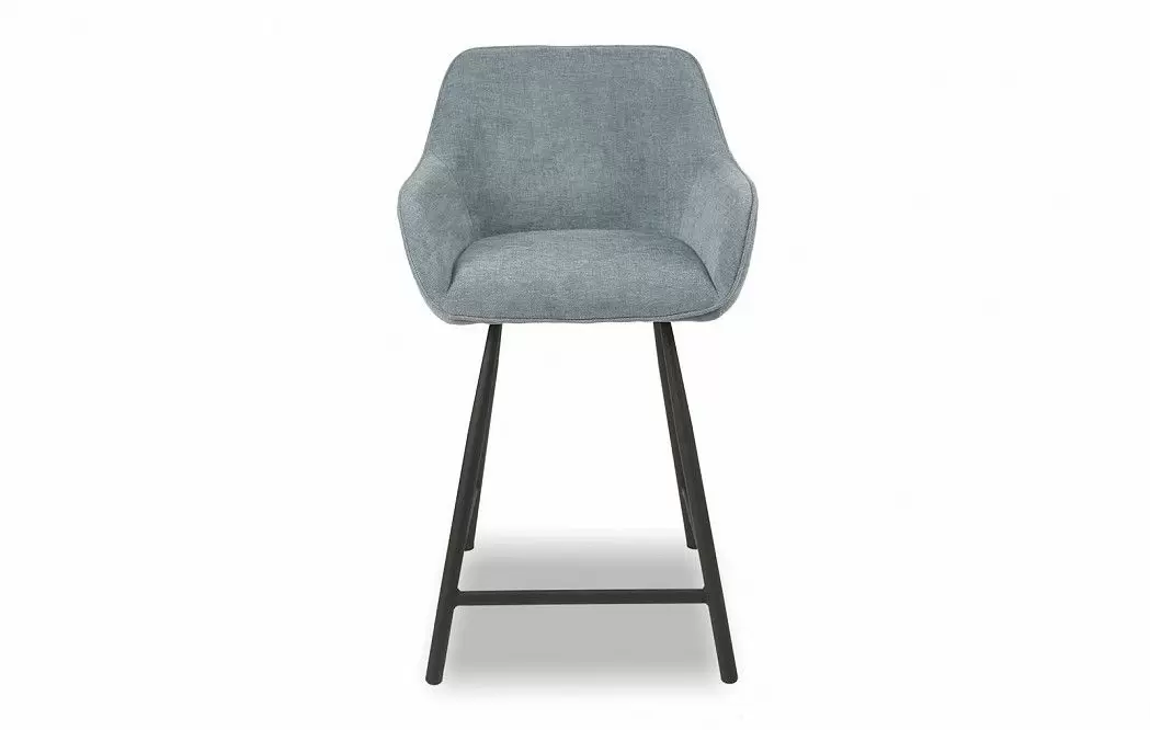 Стул полубарный Edwin, голубой пепел/черный - фото 3