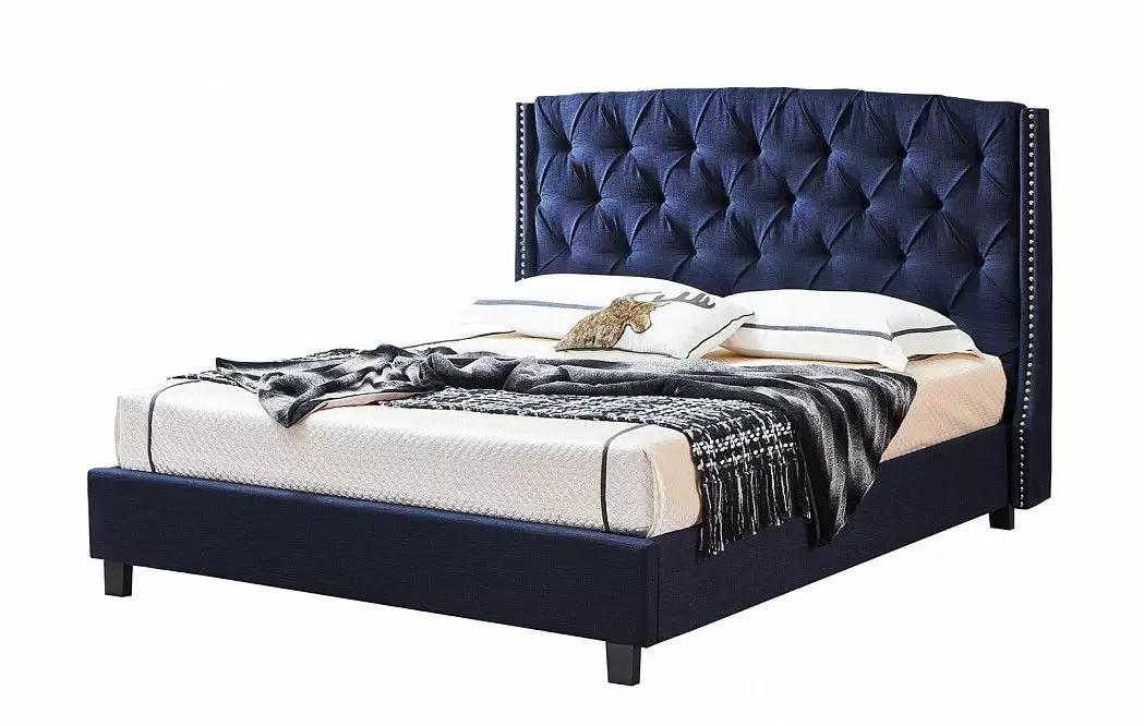 Кровать Evita Grand 180x200, темно-синий - фото 3