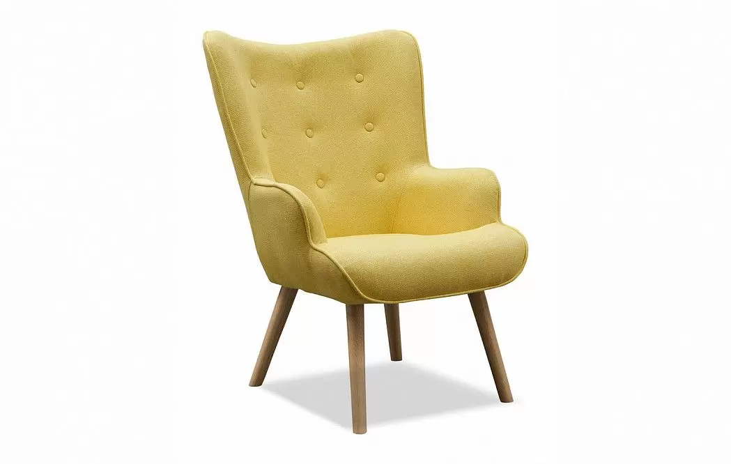 Кресло и оттоманка Hygge, желтый/натуральный - фото 8