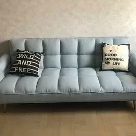 Диван-кровать Madrid, желтый/золотые ножки