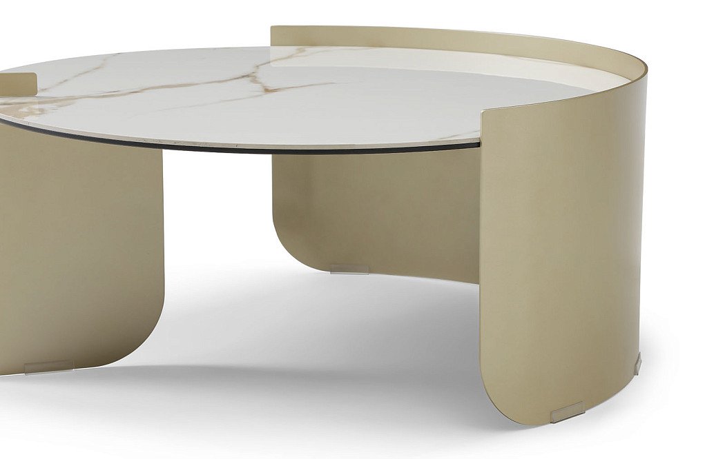 Стол журнальный Diva (92), белая керамика/шампань - фото 6