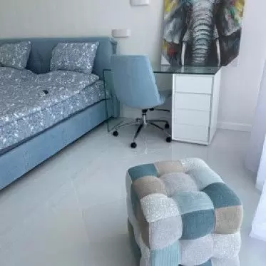 Пуф Trendy, светлый пэчворк