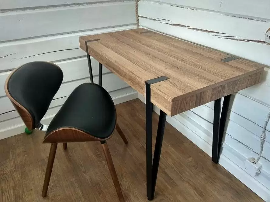 Стол письменный Project, орех/черный - фото 20