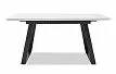 Стол раскладной Dakota 120-160, белый/черный