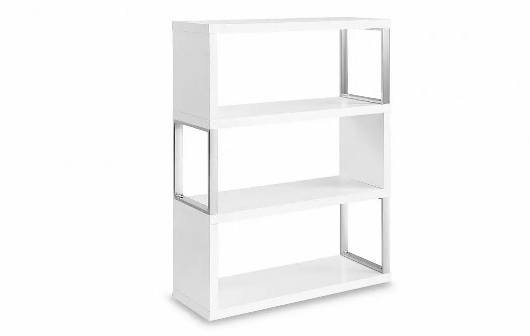 Стеллаж Leiden, белый/хром