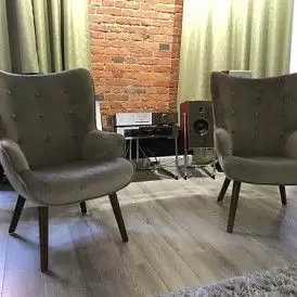 Оттоманка Hygge, слоновая кость/золото