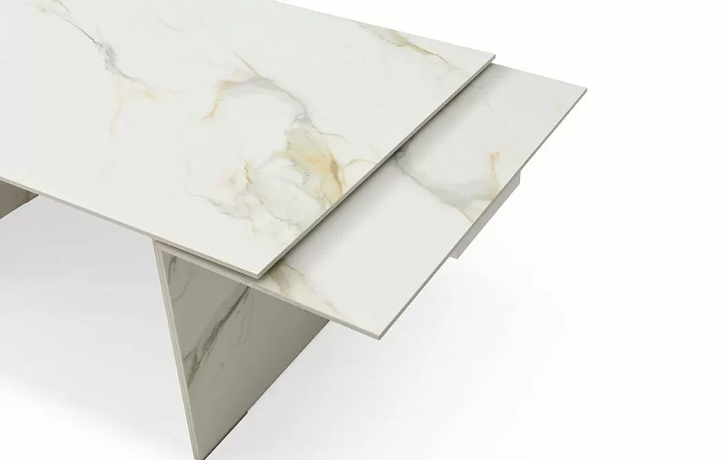 Стол раскладной Santorini 180-270, белая керамика - фото 8