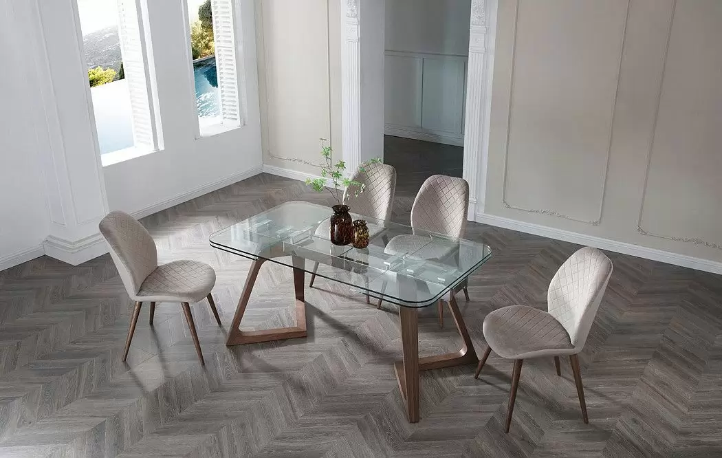 Стул Berta, бежевый/орех - фото 6