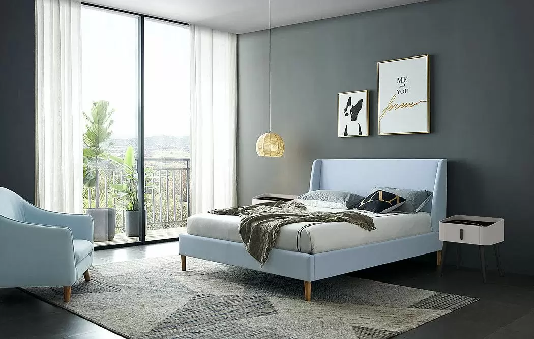 Кровать Carrera 180x200 (с подъемным механизмом), голубой - фото 3