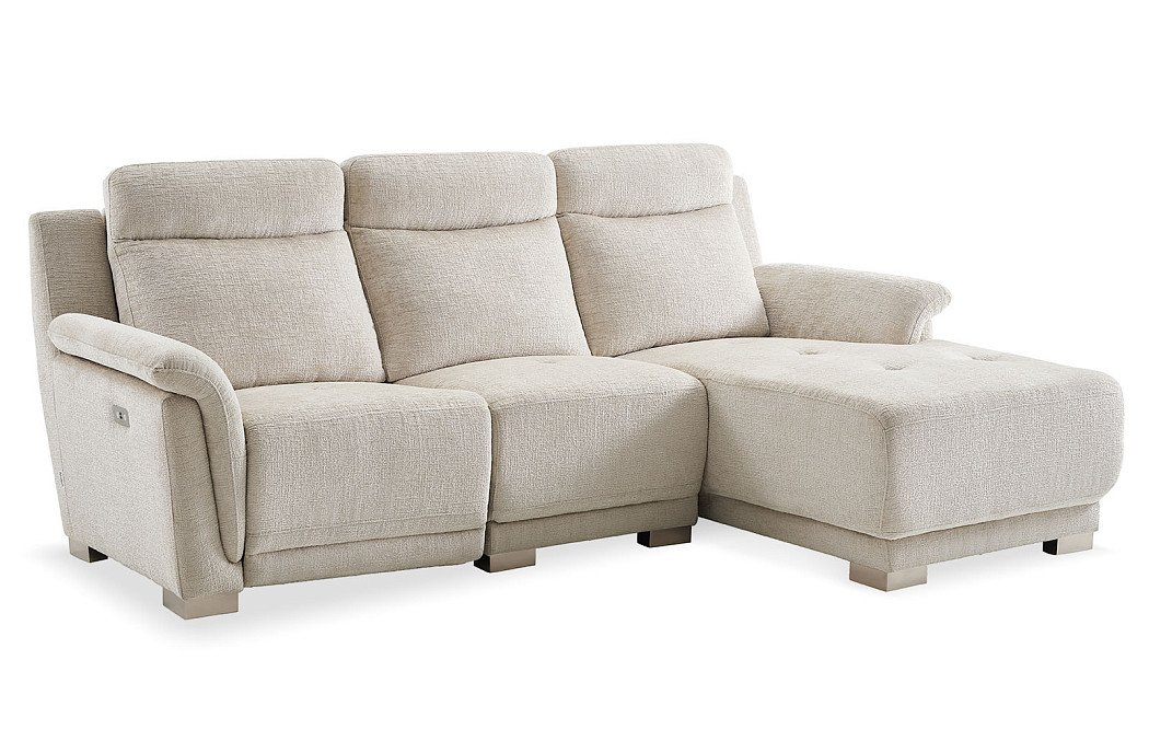 Диван-реклайнер Jonathan угловой (правый), бежевый - фото 3