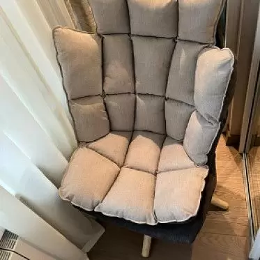 Кресло в стиле Husk, серый