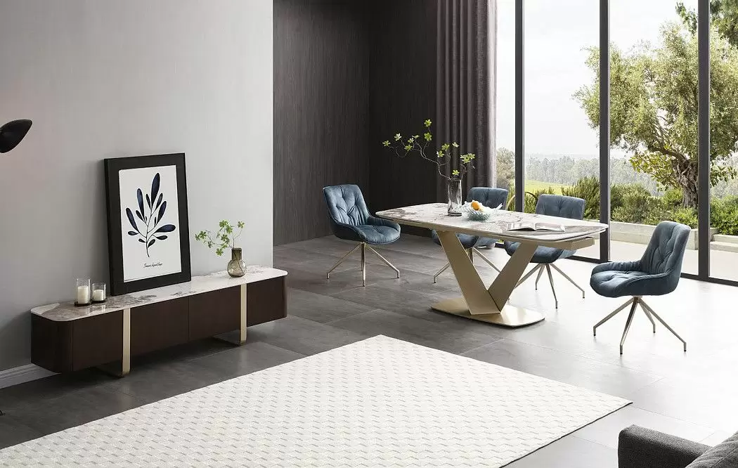 Стул Joely, синий/шампань - фото 3