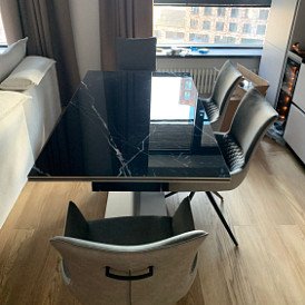 Стол Granada + 4 бежевых кресла Jess