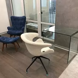 Оттоманка Contour, розовый/белый