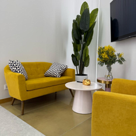 Диван Florence 2-х местный, темно-серый/цветные пуговицы