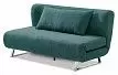 Диван-кровать Rosy 3-х местный, темно-бирюзовый/хром