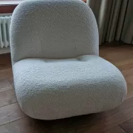 Кресло Cloud, слоновая кость/золото