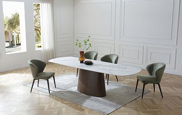 Стол Bavaria + 4 зеленых стула Benedict