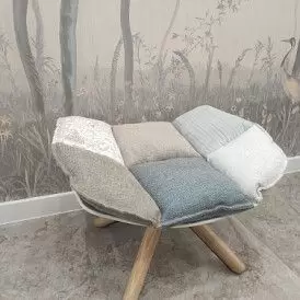 Оттоманка в стиле Husk, серый