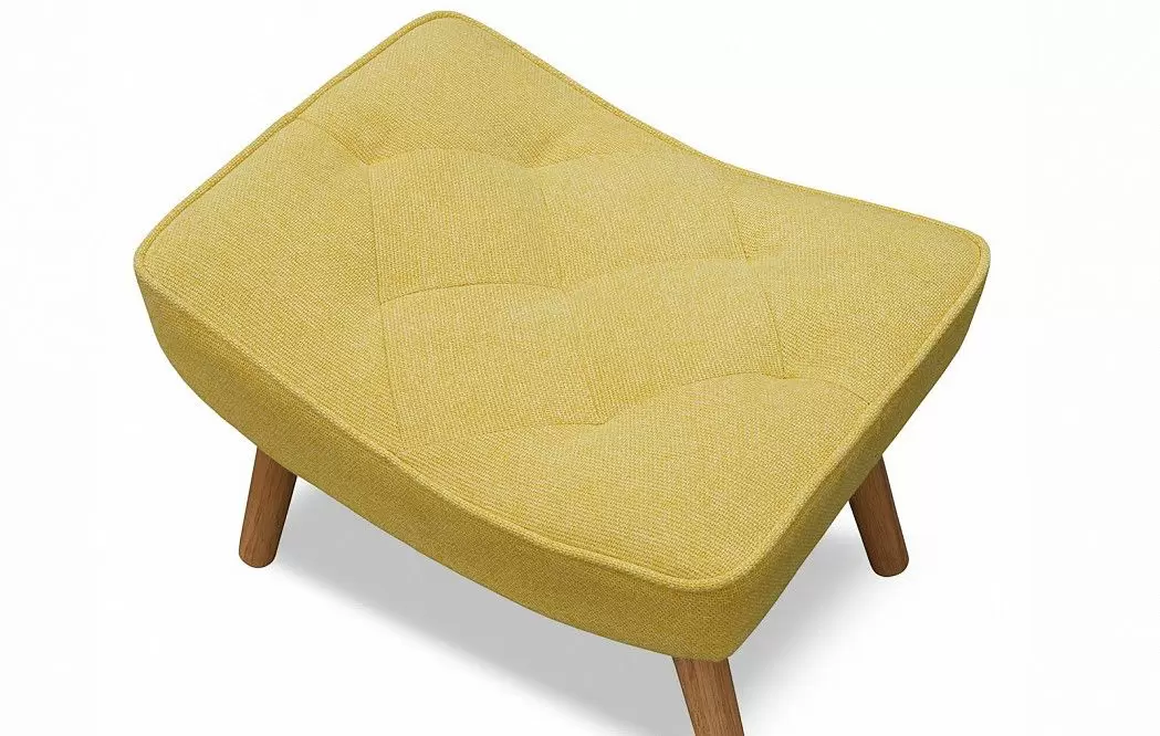 Кресло и оттоманка Hygge, желтый/натуральный - фото 10