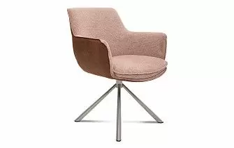 Стул Geneva, персиковый/коричневый/сталь