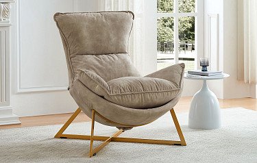 Кресло Jenna, бежевый/золото