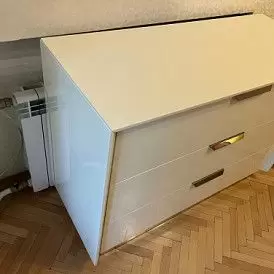 Кровать с выдвижным ящиком Eveline, белый