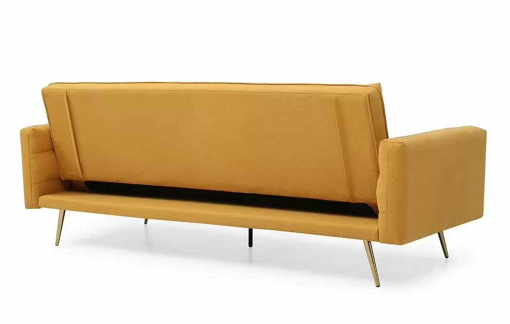 Диван-кровать Madrid, желтый/золотые ножки - фото 15