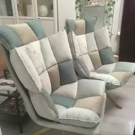 Оттоманка в стиле Husk, серый