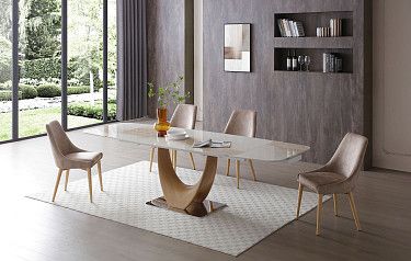 Стол Rimini Ceramic + 4 стула Mikaela