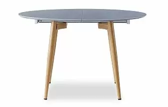 Стол раскладной Margaret 120-200, серый/светлое дерево