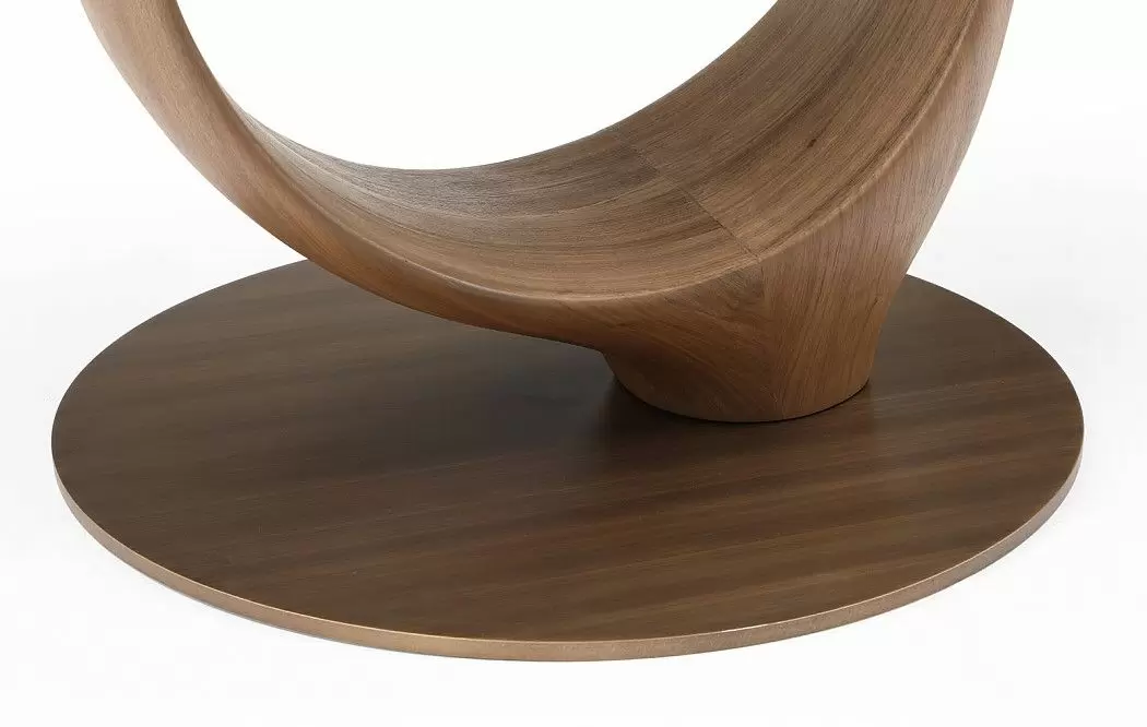 Стол Oasis 130, прозрачное стекло/орех/бронза - фото 7