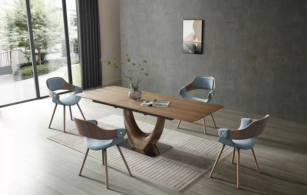 Стол раскладной Rimini 140-170, орех - фото 16