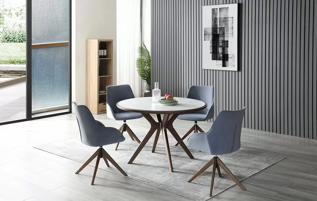 Стул Sheryl, серый/орех - фото 2