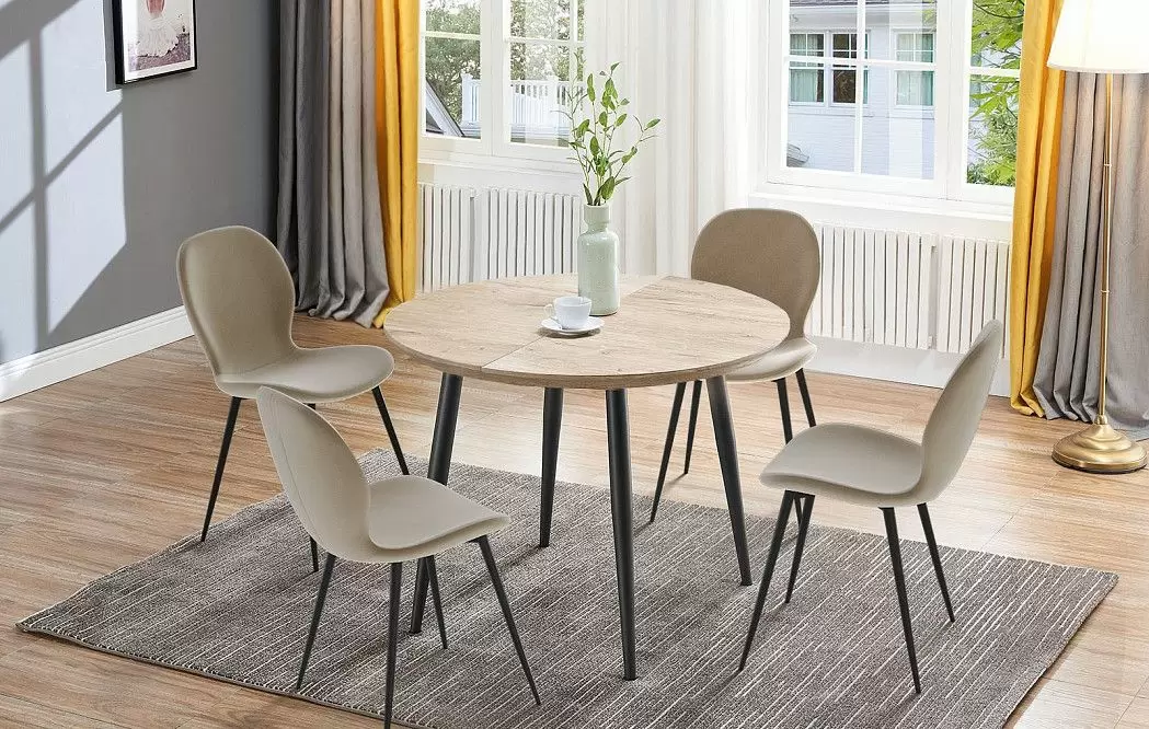 Стол раскладной Leticia 100-130, дуб/черный - фото 14