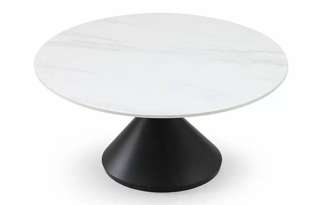 Стол журнальный Sanremo (90), белая керамика/черный - фото 4
